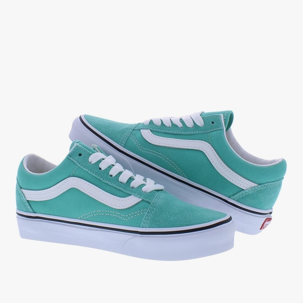 Vans Teal and White Sneakers